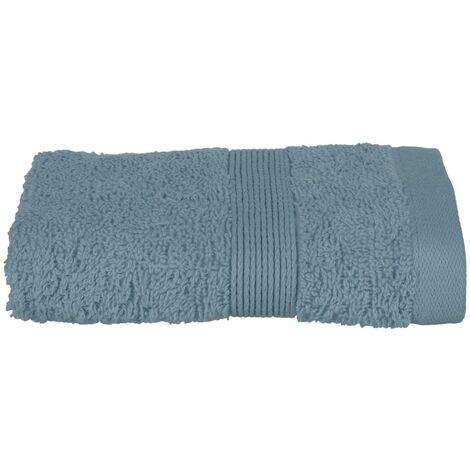 Asciugamano ospite Praia in cotone blu tempesta 30x50cm - Atmosphera créateur d'intérieur