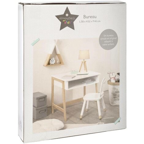 Scrivania per bambini bianca l58cm - ufficio, bianco, legno, dimensioni  58x52x46 cm - Atmosphera créateur d'intérieur