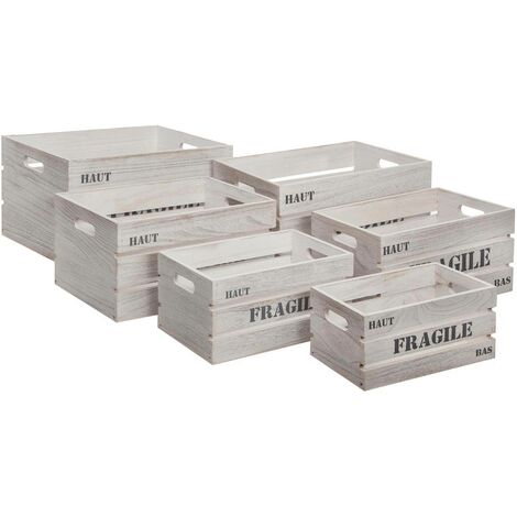 Set di 6 cassette Jour grigie - Atmosphera créateur d'intérieur