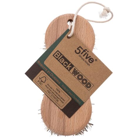 Set 2 Spazzole Per Posacenere FMprofessional – Manico In Legno, Setole Naturali E Acciaio, 295x79 Mm
