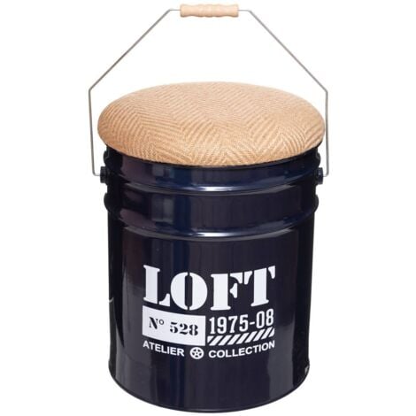 Set di 2 pouf alfred in metallo d27 32cm - Atmosphera créateur d'intérieur