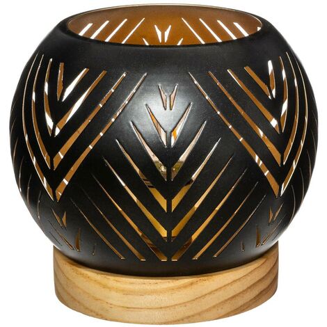 Portacandela raja in metallo con sfera led d15cm - Atmosphera créateur d'intérieur (1/5)