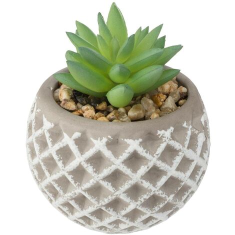 Vaso di cemento per succulente artificiali H9cm - Modello b - Atmosphera créateur d'intérieur