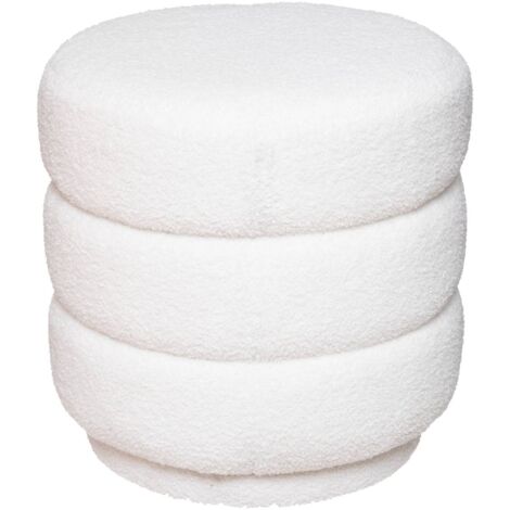Pouf bouclette sinan bianco - Atmosphera créateur d'intérieur