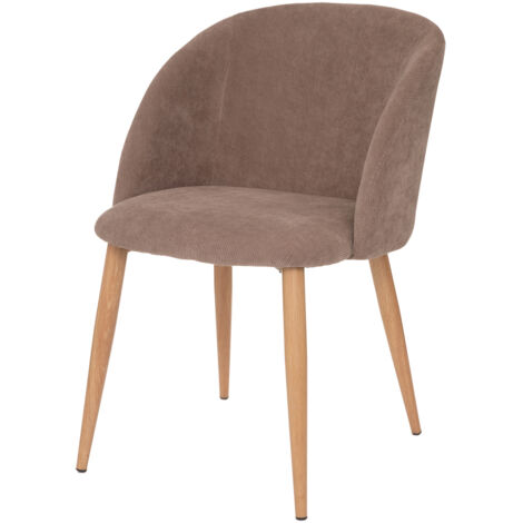 Sedia celeste in velluto a coste grigio tortora - Atmosphera créateur d'intérieur (1/5)