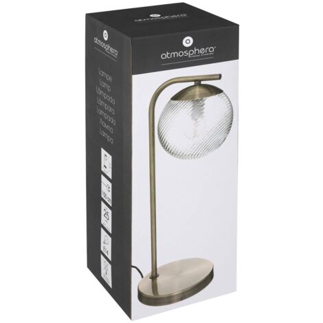 Lampada rotonda, vetro dorato h45cm - Atmosphera créateur d'intérieur