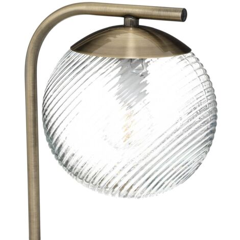 Lampada rotonda, vetro dorato h45cm - Atmosphera créateur d'intérieur