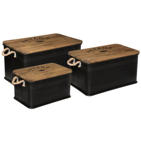 Set di 3 bauli cuba l45 54 60cm - Atmosphera créateur d'intérieur