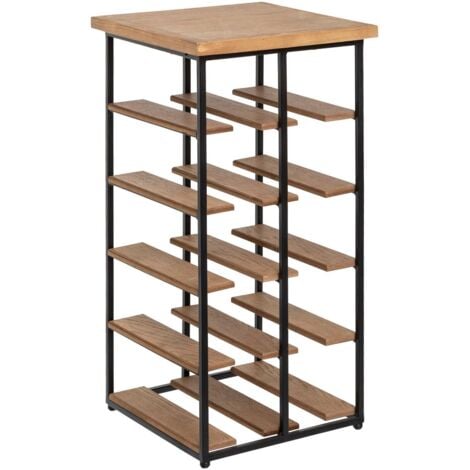 CASARIA Portavini 12 Bottiglie in Legno di Acacia 90x 50x 30 cm Cantina  Cucina Soggiorno Portabottiglie Botte Scaffale Rustico