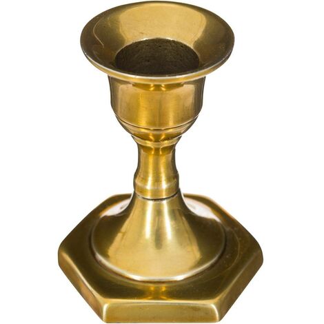 Candeliere placcato oro H7,5 cm - Esagono - Atmosphera créateur d'intérieur