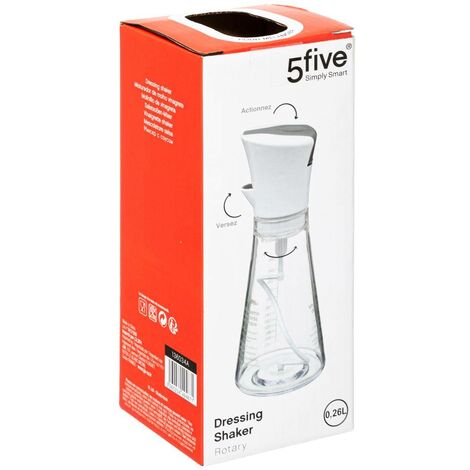 5 Five Simply Smart – Set Di 2 Bottiglie Per Olio E Aceto In Vetro Con Tappo In Bambù, 0,48 L Ciascuna, Design Elegante