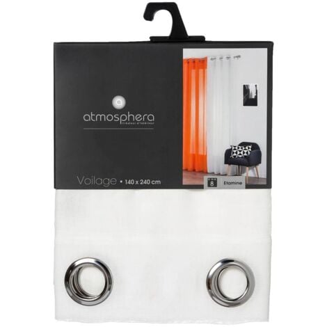 Tenda a rete Etamine bianco avorio 140x240cm - Atmosphera créateur d'intérieur