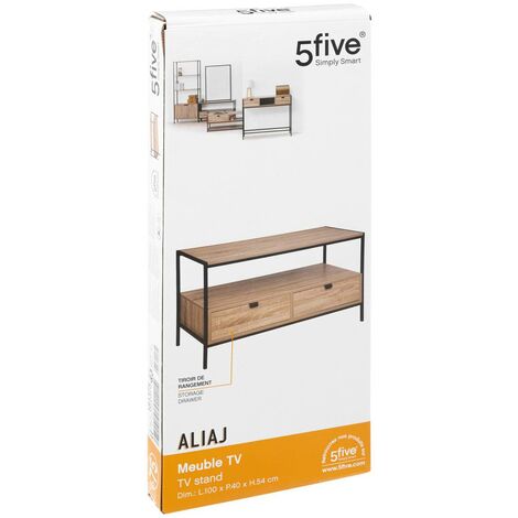 5five Mobile TV Aliaj Effetto Rovere Naturale: Porta TV Dal Design Semplice E Moderno