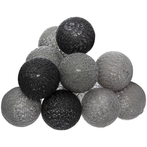 Ghirlanda led a batteria 10 palline smoky d6cm - Atmosphera créateur d'intérieur