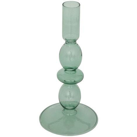 Candeliere in vetro verde h19cm - Atmosphera créateur d'intérieur
