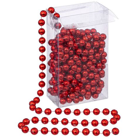 Ghirlanda di natale perlina rossa 10 mm x 5 m - Feeric lights & christmas (1/2)