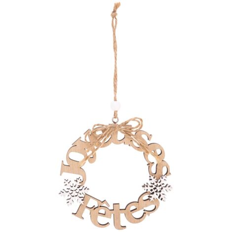 Argomento di Natale in legno Mini Wreath - Modello b - Feeric lights & christmas (1/3)