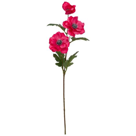 Stelo di anemone artificiale rosa fucsia h69cm - Atmosphera créateur d'intérieur