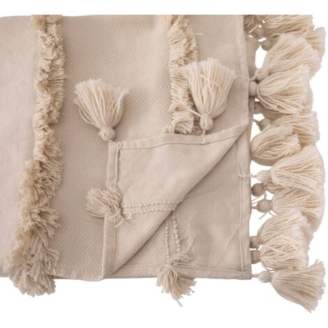 Atmosphera - Kiesa beige in microfibra 130x180cm | Leroy Merlin