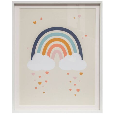 Cornice arcobaleno bianca per bambini 40x50cm - Atmosphera créateur  d'intérieur