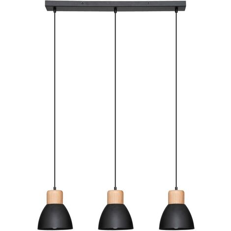 Lampada a sospensione in metallo nero desy l64cm - Atmosphera créateur d'intérieur (1/5)