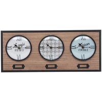 Set di 3 orologi in metallo natalino 48x20cm - Atmosphera créateur d' intérieur