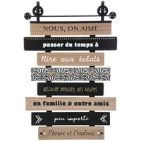 Decorazione da parete jim in legno e metallo 48x72cm - Atmosphera
