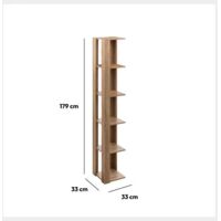 LNGFSH Mensola angolare a 5 Piani, Bambù scaffale portaoggetti Multifunzione, libreria, Supporto per Piante, per Soggiorno, Bagno, Cucina, Camera da Letto, Ufficio