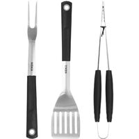 Set di 3 utensili da barbecue: pinze, forchetta e spatola - Neka