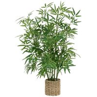 Ramo Di Bambù Orientale Artificiale OSHA – 130 Foglie In Tessuto – Lunghezza 55 Cm – Pianta Decorativa Per Interni - 4