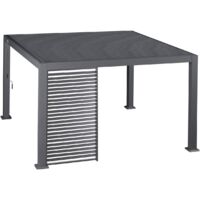 Pergola bioclimatica evora - 1 3 lati - 1,2 x 2,3 m grafite - Hespéride