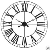 Atmosphera Orologio da Parete Vintage Nero 88 cm