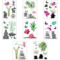 Adesivo illustrativo Zen 50X70 - Ciottolo grigio rosa - Atmosphera créateur d'intérieur