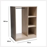 Étagère Mix'n Modul bois 9 casiers gris 100.5x100.5x32cm