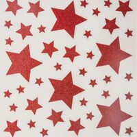 Decorazione a stella glitterata 30X32 - Rosso - Feeric lights & christmas