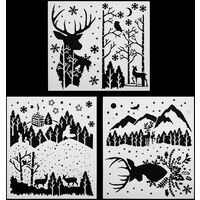 Stencil natalizio x 3 42 x 37 cm - Feeric lights & christmas