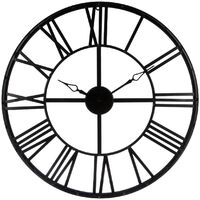 Orologio vintage in metallo nero D70cm - Atmosphera créateur d'intérieur