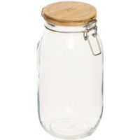 Vaso in vetro con coperchio in pino wording 2l - 5five