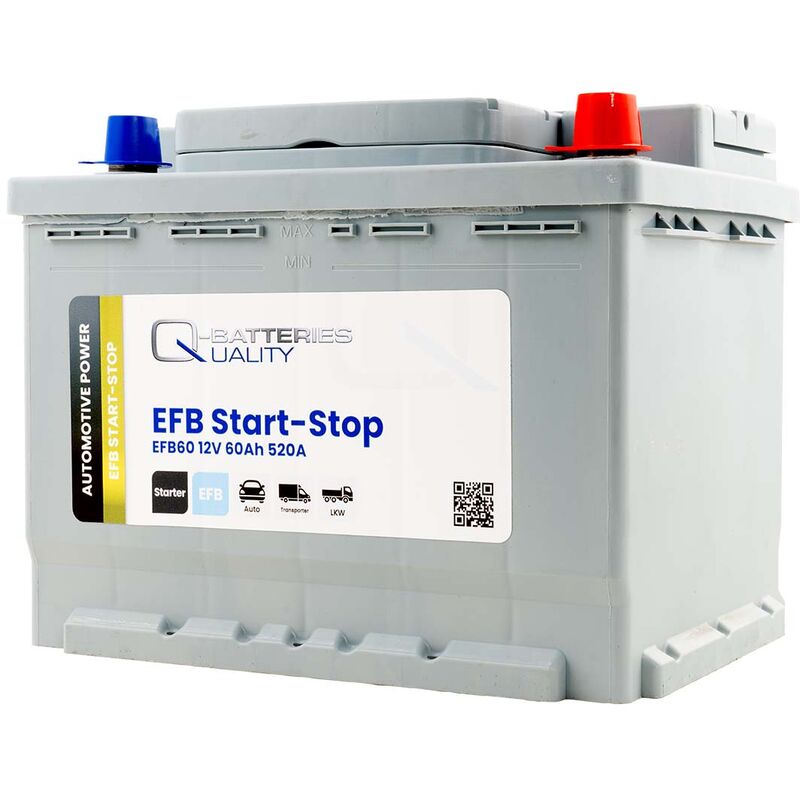 Q-Batteries Start-Stop EFB Autobatterie EFB60 12V 60Ah 520A online
