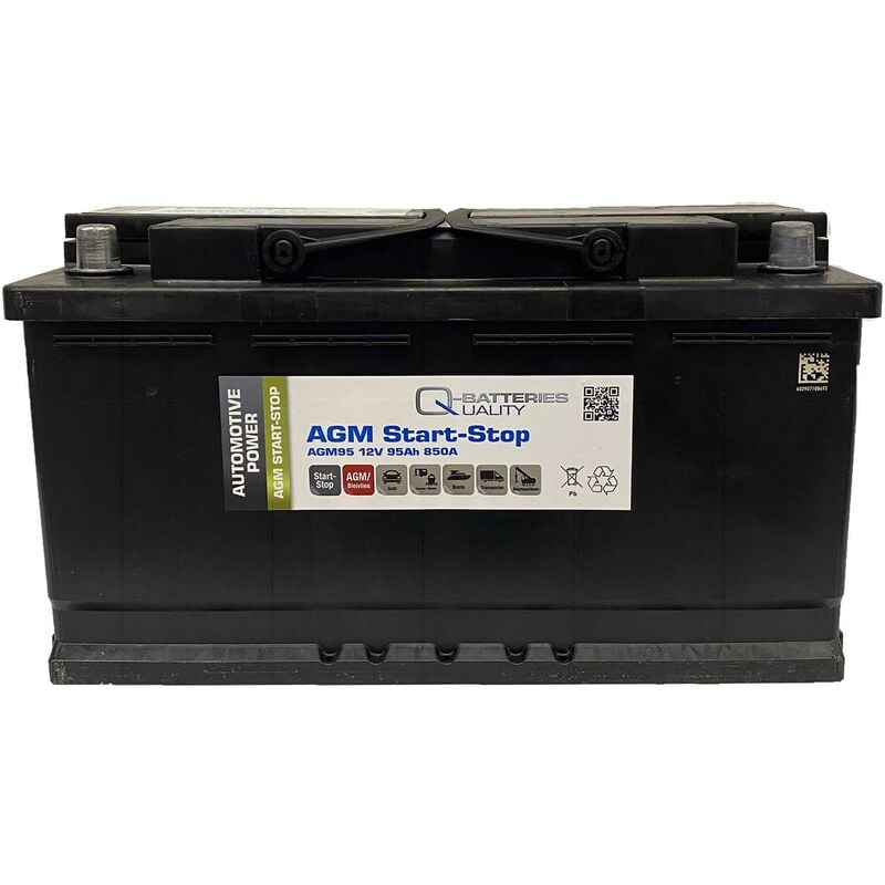 Q-Batteries Start-Stop Autobatterie AGM95 12V 95Ah 850A inkl. 7,50 € Pfand