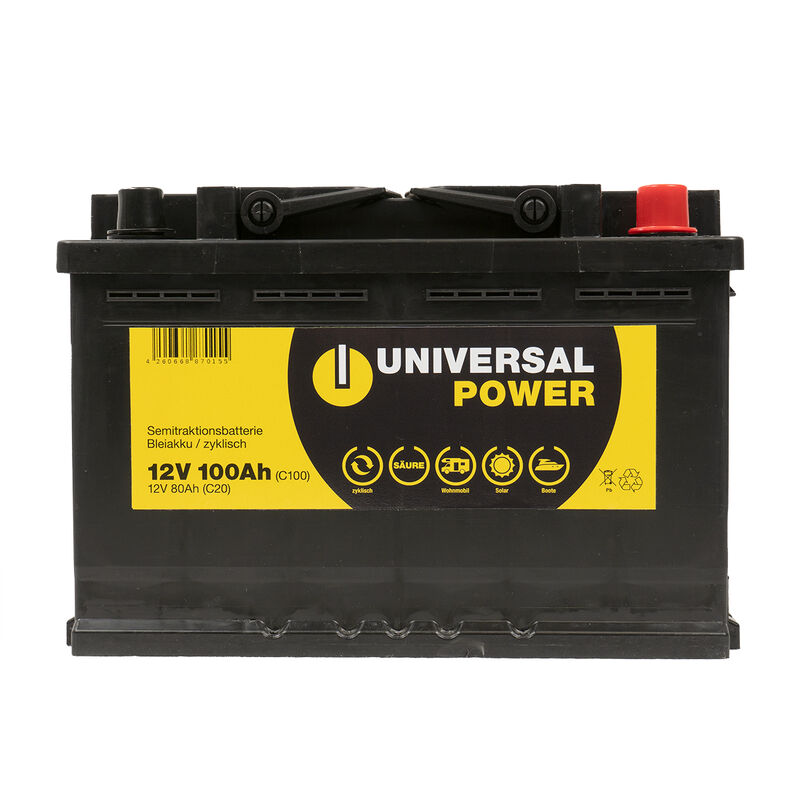 Universal Power Semitraktion UPA12-200 12V 200Ah (C100) Solar Batterie  Wohnmobilbatterie zyklenfest, Versorgungsbatterie, Caravan, Batterien  für