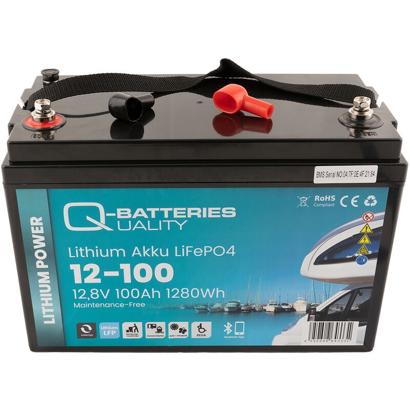 Q-Batteries Lithium Akku 12-100 12,8V 100Ah 1280Wh LiFePO4