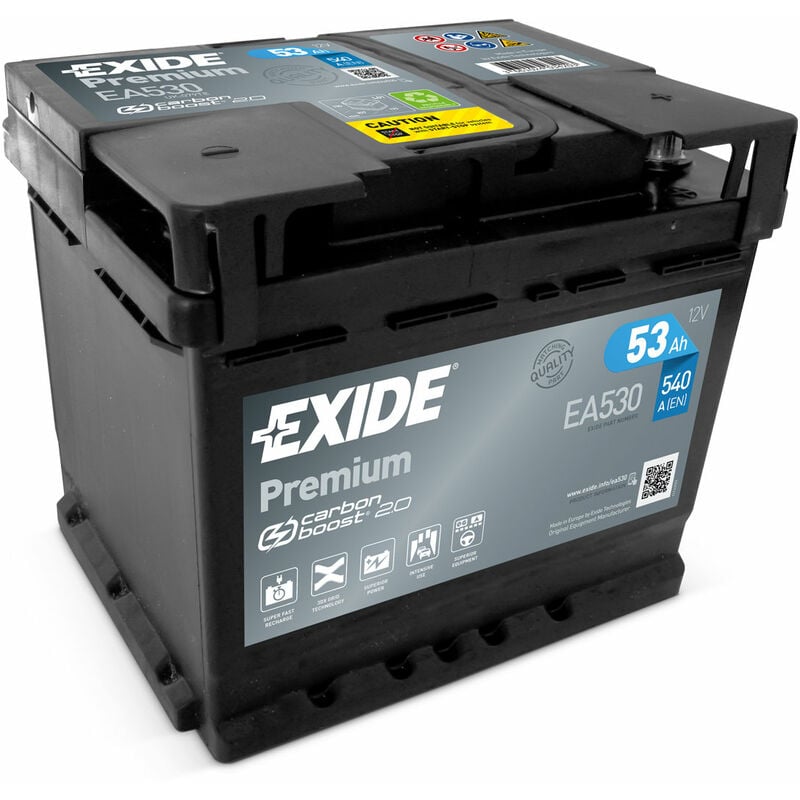 Exide EA530 Premium Carbon Boost 12V 53Ah 540A Autobatterie inkl