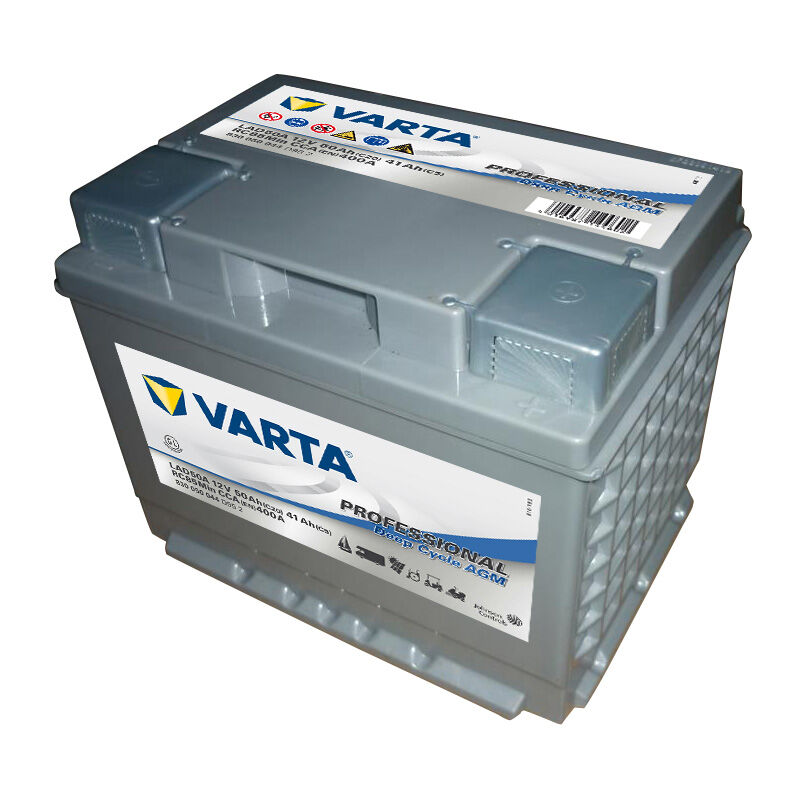 Varta LAD50A Professional DC AGM Batterie 12V 50Ah 400A 830050044, AGM  Batterien, Akkus & Batterien