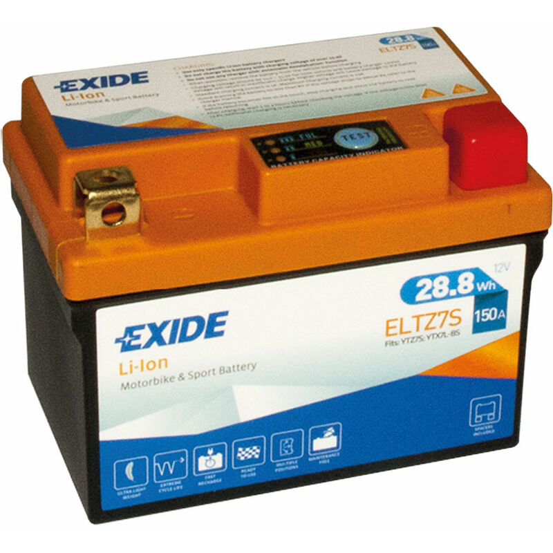 Exide ELTZ7S Li-Ion Lithium Motorradbatterie 12V 2,4Ah 150A inkl. 7,50€  Pfand