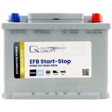 Q-Batteries Start-Stop EFB Autobatterie EFB70 12V 70Ah 600A inkl. 7,50€  Pfand