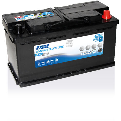 EXIDE EP800 DUAL AGM Batterie 12V 95Ah 850A B13 Batterie AGM