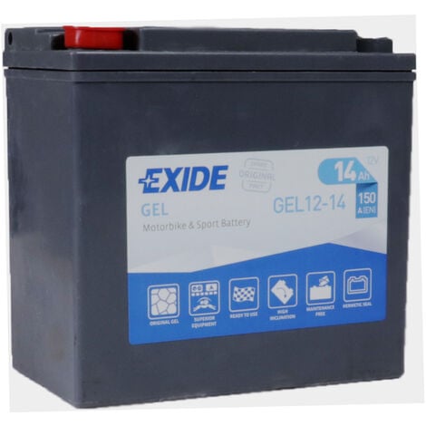 Exide G14 Bike Gel Motorradbatterie 12V 14Ah 150A YTX14-BS DIN 51214 inkl.  7,50 €