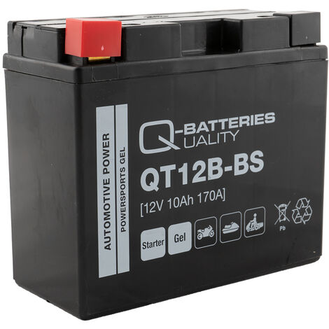 Q-Batteries QT12B-4 Gel Motorradbatterie 12V 10Ah 170A inkl. 7,50