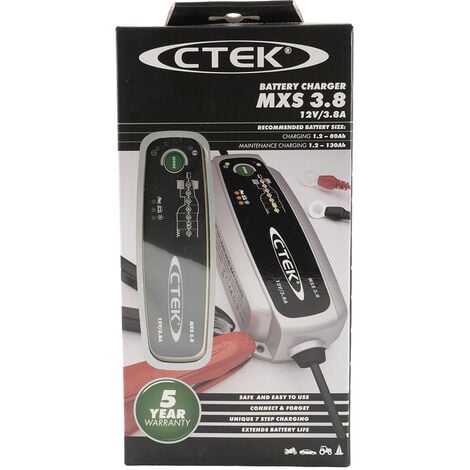 CTEK Ladezustandsanzeige LED INDIKATOR mit Batterie-Klemmen (M8) und 1,5m  Kabel 